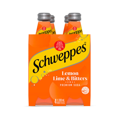 Schweppes Lemon Lime Bitters Soft Drink Classic Mixers Multipack Bottles 300 ... 4 pack