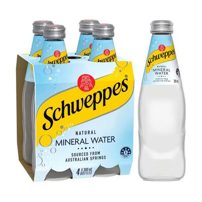Schweppes Natural Mineral Water 300ml x 4 Pack