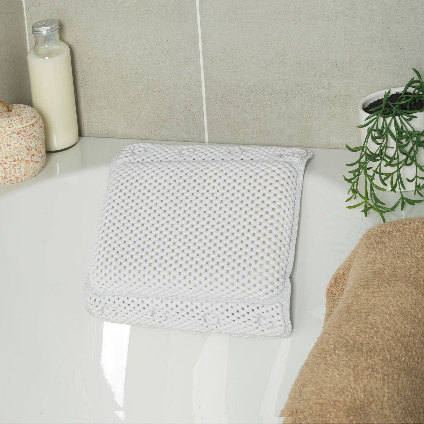 Beldray Antibac Bath Pillow - 290 x 230 x 80mm - White