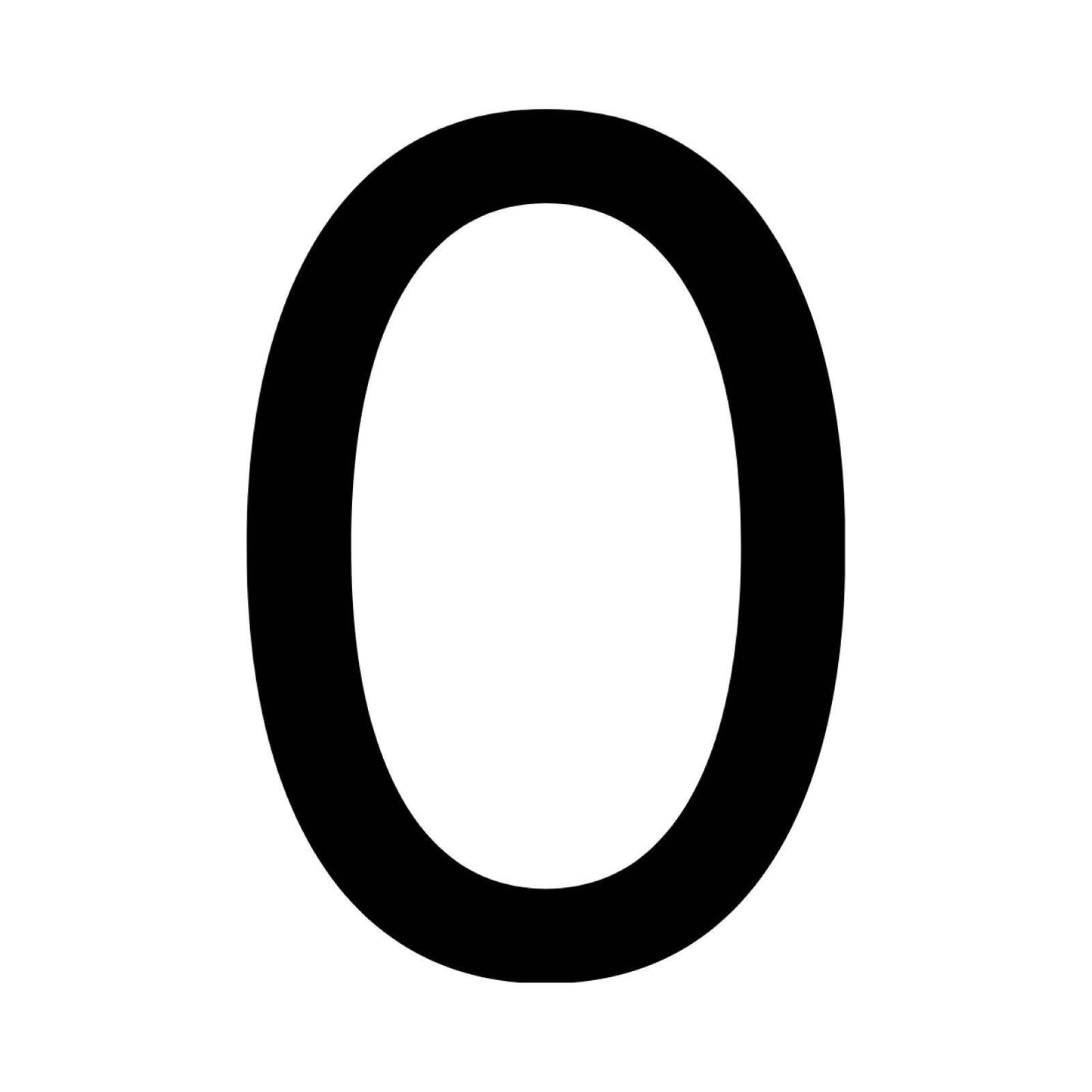 Numero Black Vinyl Transfer 0 - 44 x 65mm