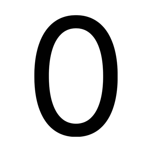 Numero Black Vinyl Transfer 0 - 44 x 65mm