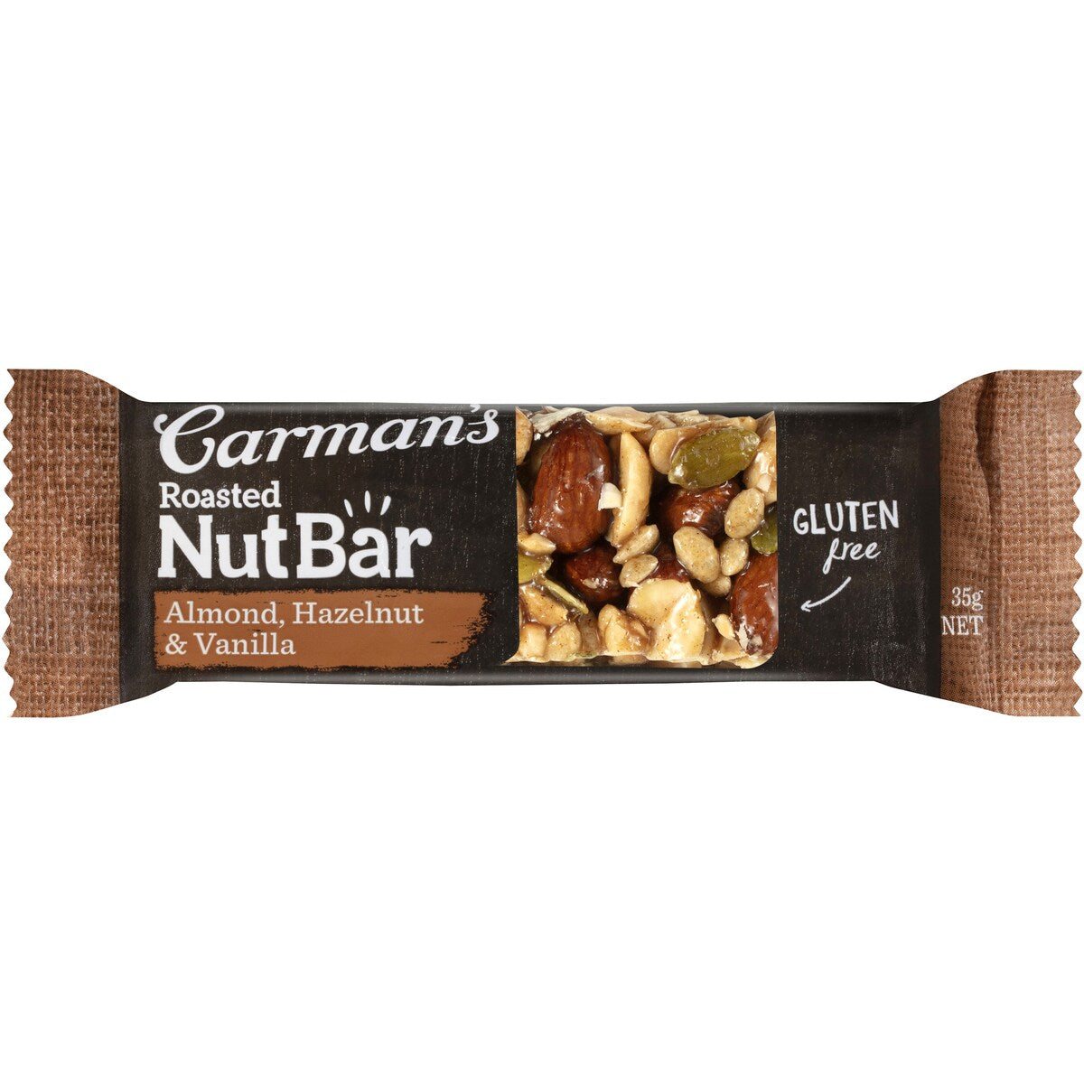 Carmans Nut Bars Almond, Hazelnut & Vanilla 10 pack