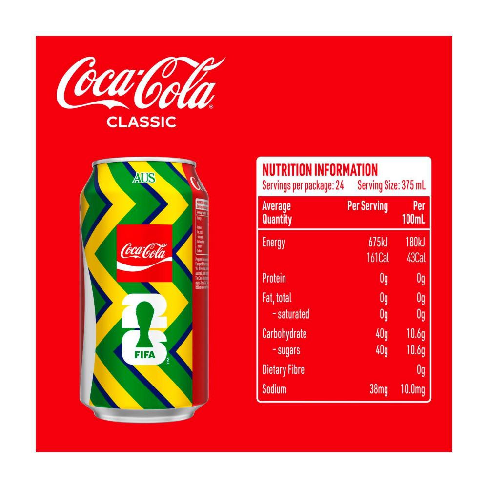 Coca-Cola assic Soft Drink Multipack Cans 24x375ml