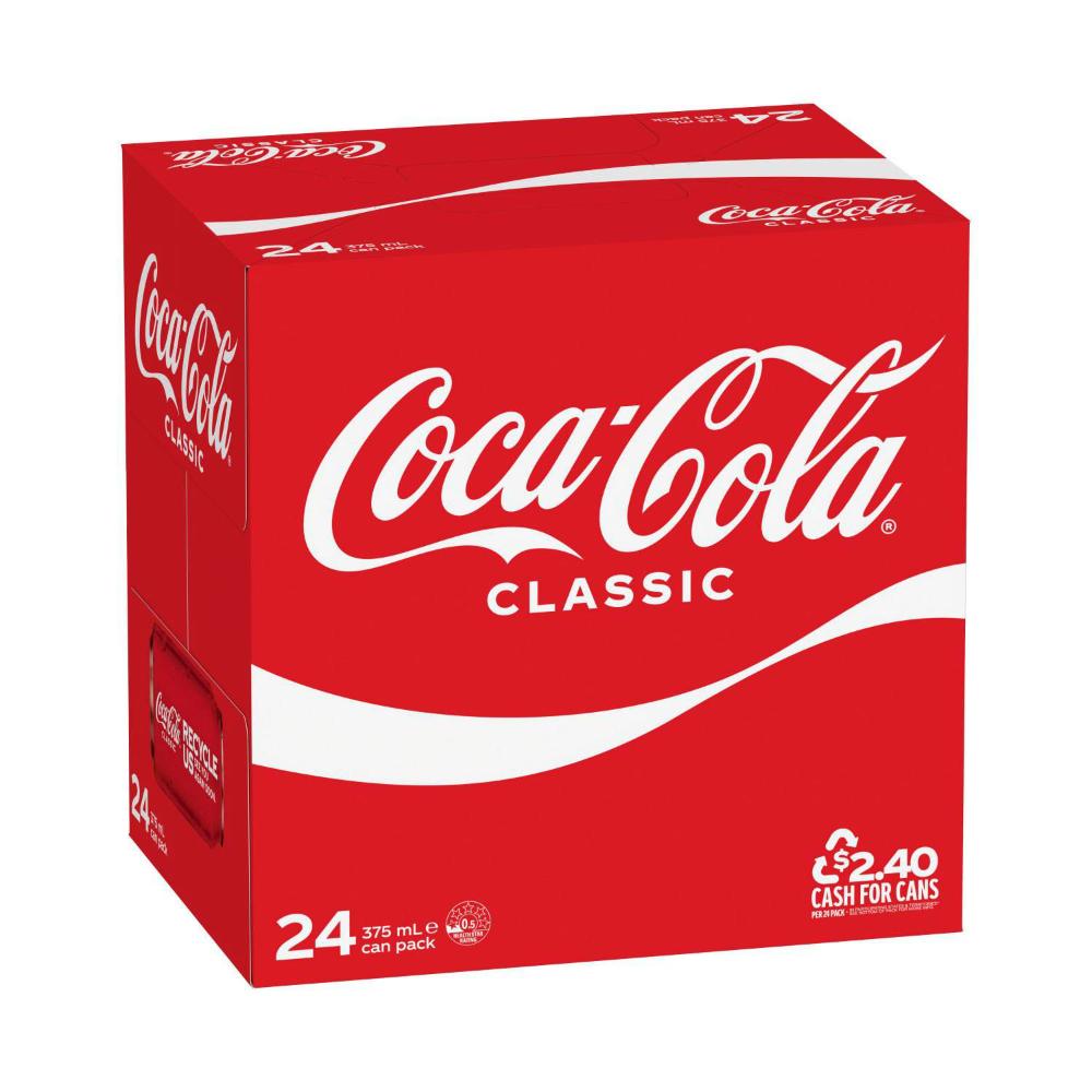 Coca-Cola assic Soft Drink Multipack Cans 24x375ml