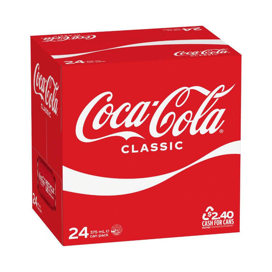 Coca-Cola assic Soft Drink Multipack Cans 24x375ml