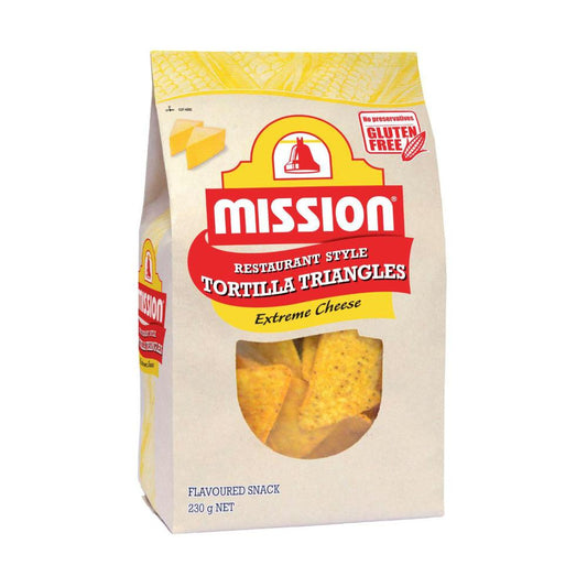Mission Extreme Cheese Tortilla Triangles Corn Chips - 230g