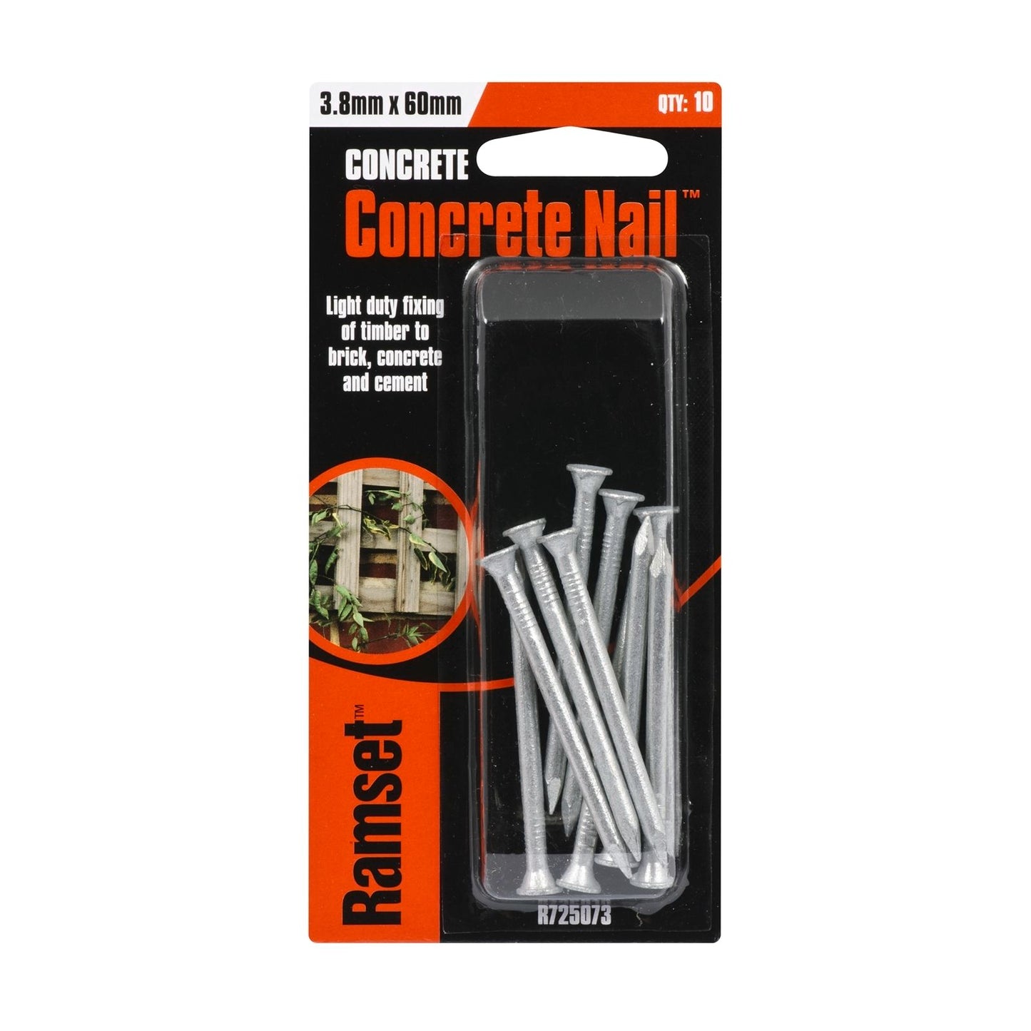 Ramset Concrete Nail - 3.8 x 60mm - 10 Pack