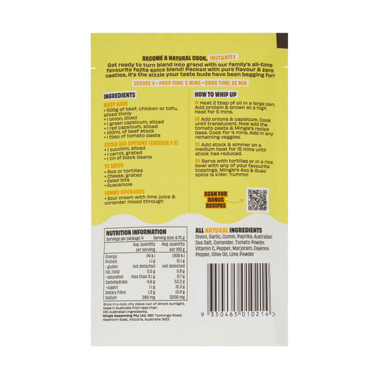 Mingle Mexican Fajita Recipe Base - 35g