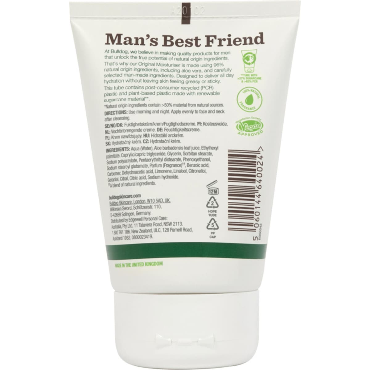 Bulldog Skincare Skincare For Men Original Moisturiser 100ml