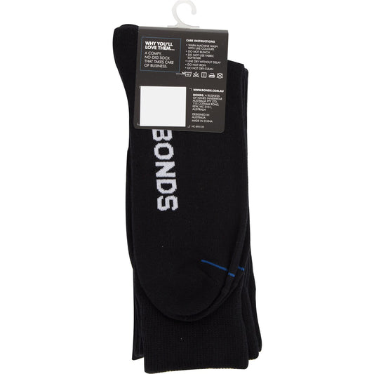 Bonds Socks Mens Plain Size 6-10 Assorted 3 Pack