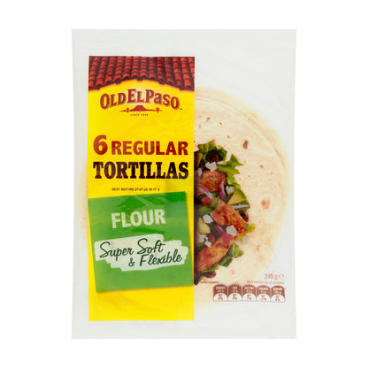 Old El Paso Regular Tortillas Fajita 6 Pack - 240g