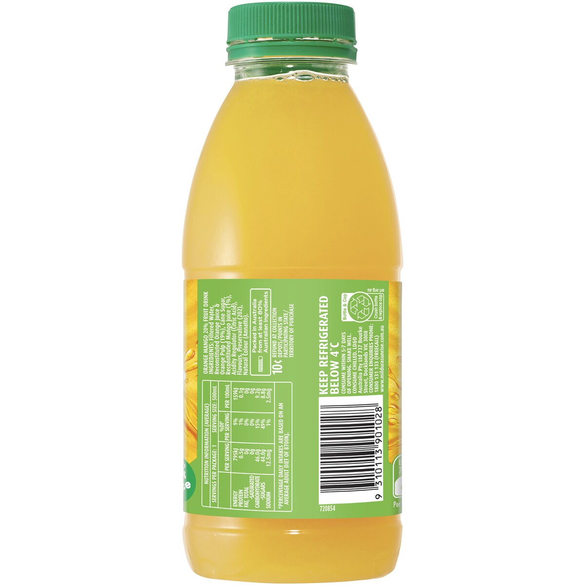 Mildura Orange Mango Fruit Drink 500ml
