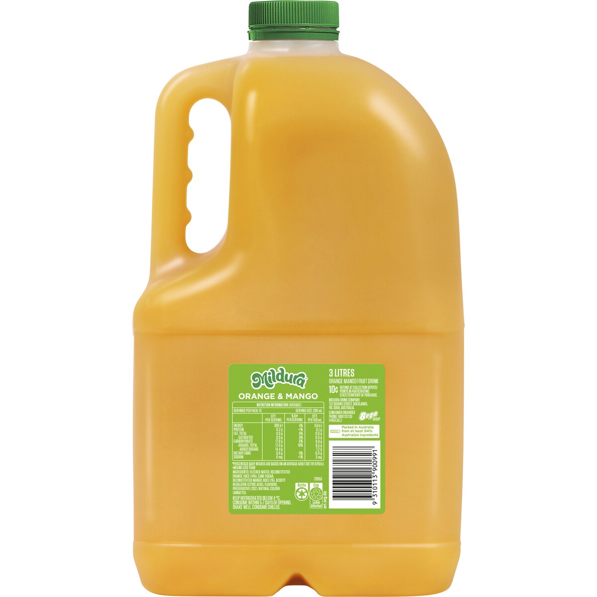 Mildura Orange & Mango Fruit Drink 3L