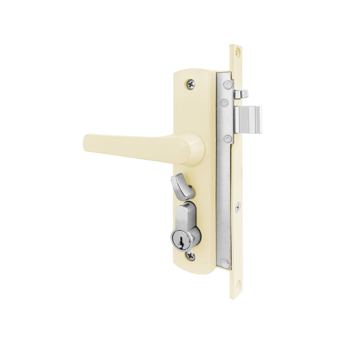 Rolltrak Keyed Hinged Screen Door Lock - 50mm - Primrose