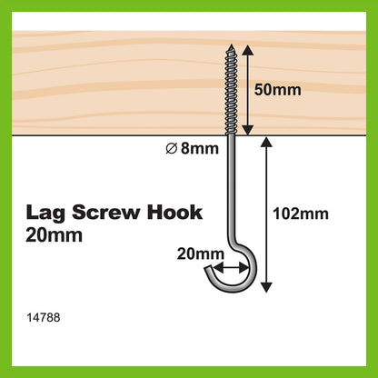 Everhang Lag Screw 152mm Steel Zinc Plated