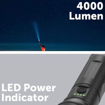 Ironhorse Premium Hybrid Torch Flashlight - 4000lm