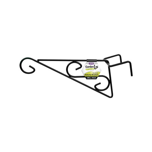 Jack Garden Up Scrolled Balcony Bracket - 280mm, Black