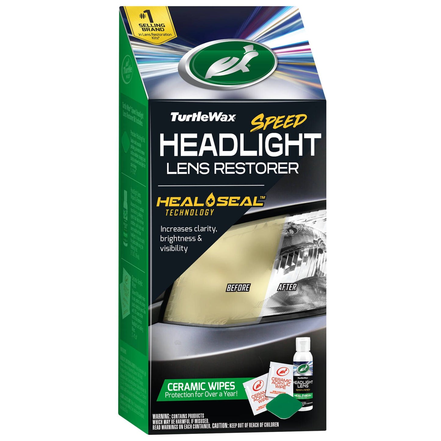 Turtle Wax Speed Headlight Lens Restorer Kit - 76 x 167 x 48mm