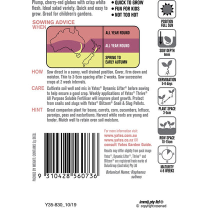 Yates Radish Salad Crunch Seeds 2g