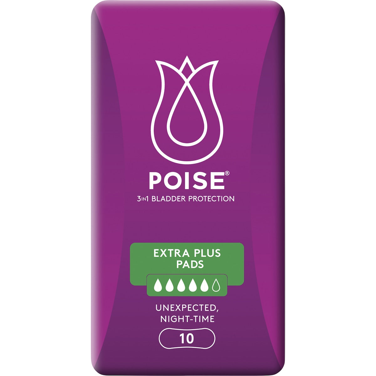 Poise Incontinence Pads Extra Plus 10 Pack