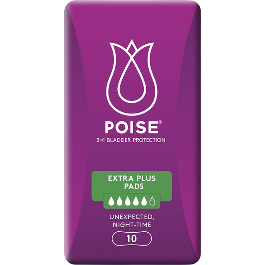 Poise Incontinence Pads Extra Plus 10 Pack