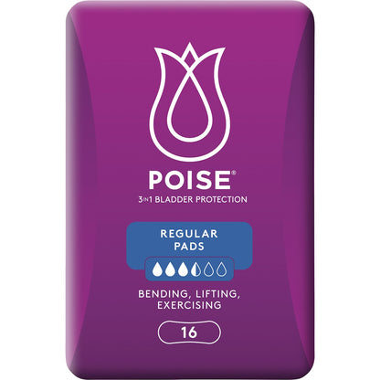 Poise Incontinence Pads Regular 16 Pack