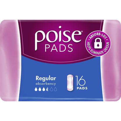 Poise Incontinence Pads Regular 16 Pack