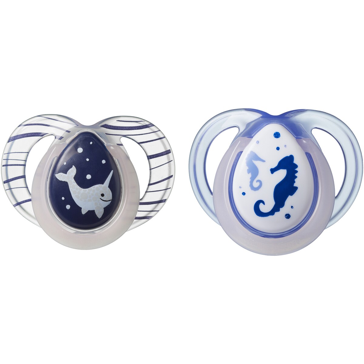 Tommee Tippee Closer To Nature Night-time Soothers 6-18 Months Assorted 2 Pack