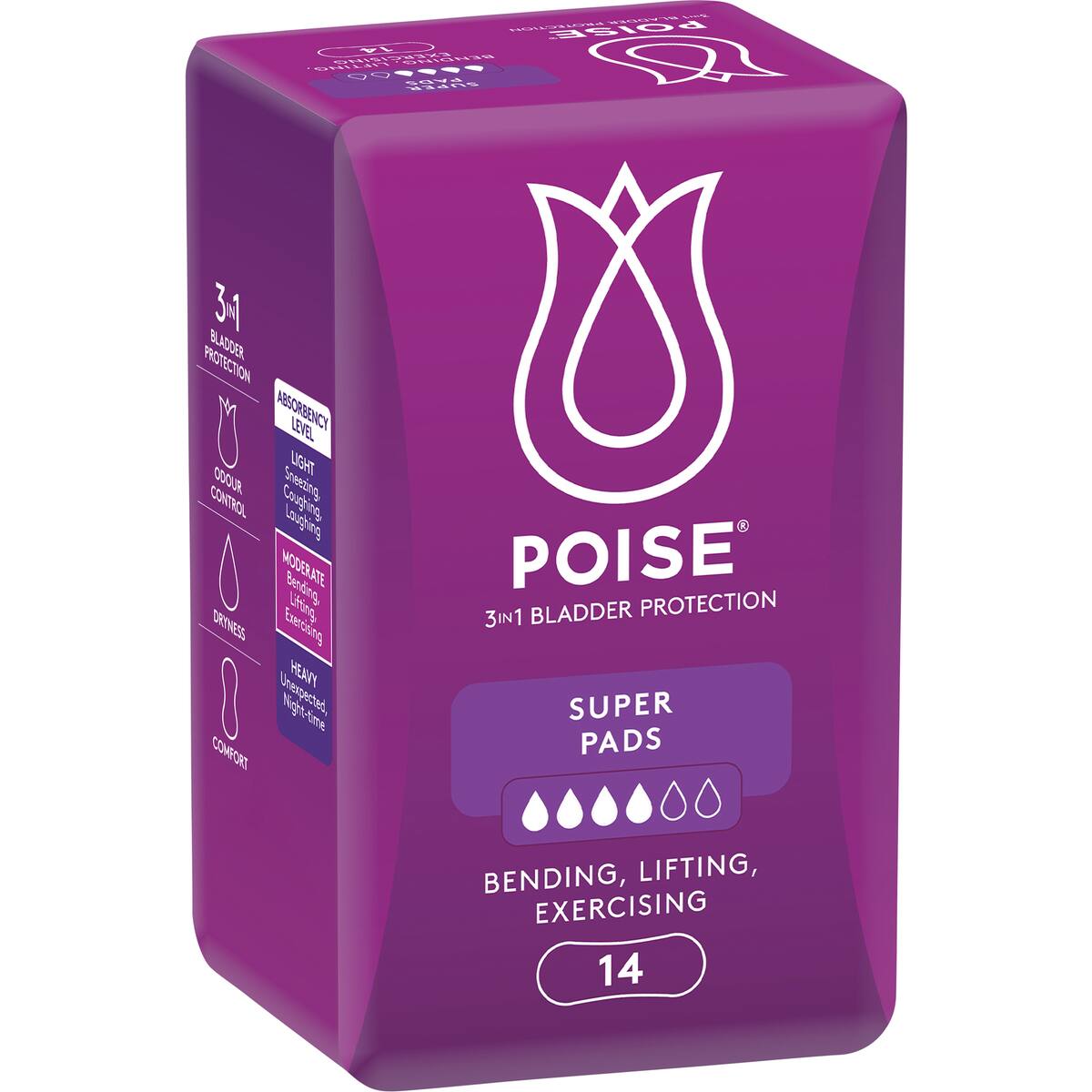 Poise Incontinence Pads Super 14 Pack