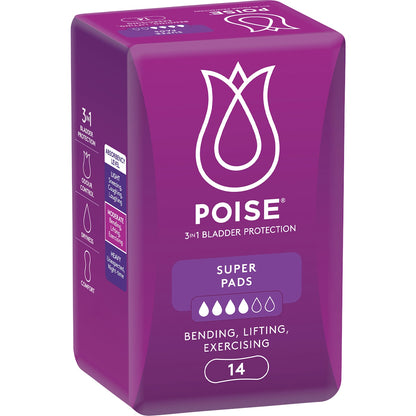 Poise Incontinence Pads Super 14 Pack