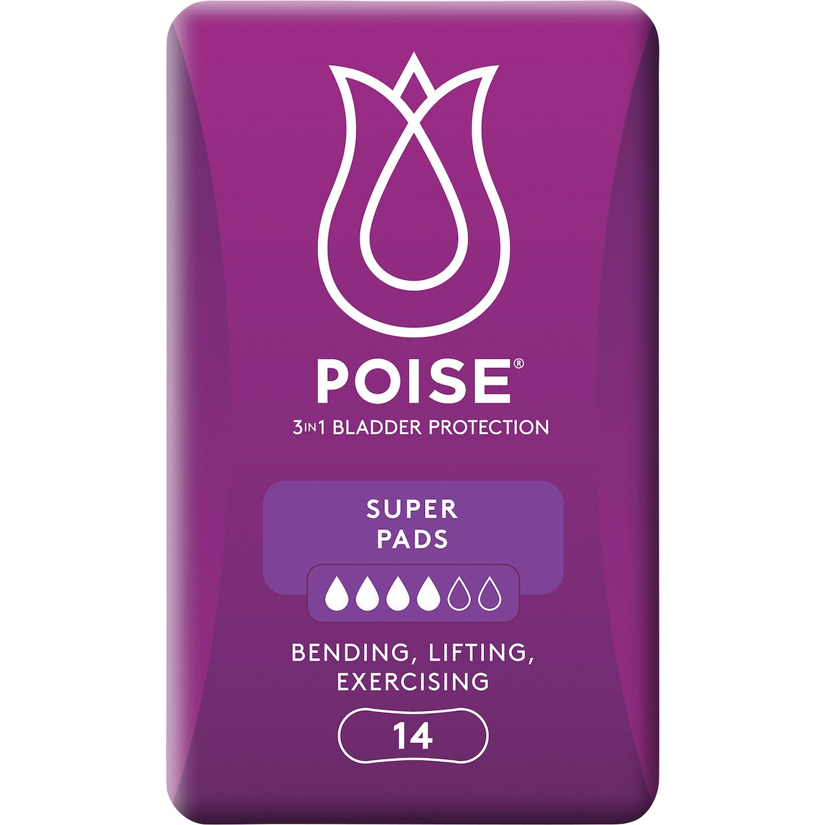 Poise Incontinence Pads Super 14 Pack