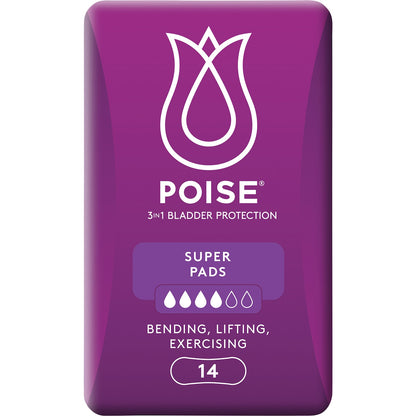 Poise Incontinence Pads Super 14 Pack