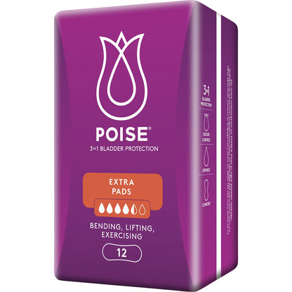 Poise Incontinence Pads Extra 12 Pack