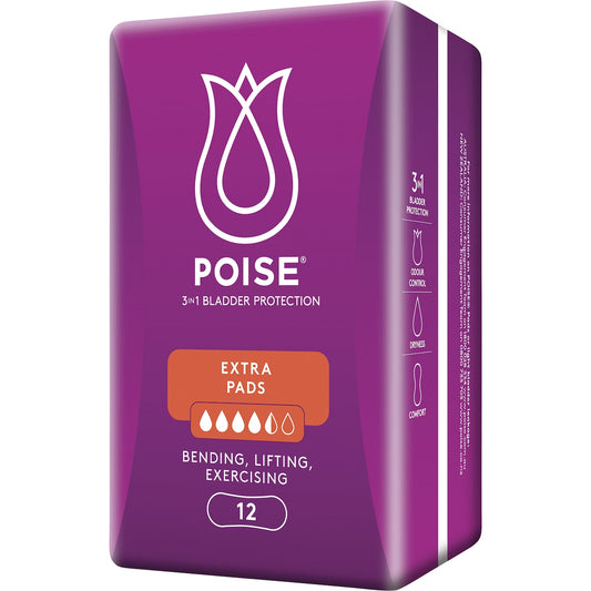 Poise Incontinence Pads Extra 12 Pack