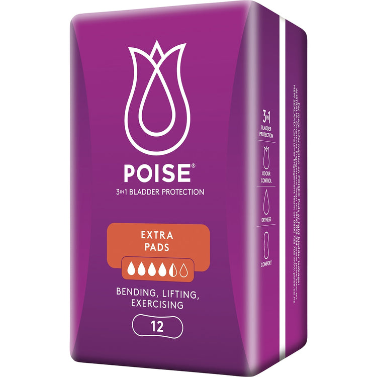 Poise Incontinence Pads Extra 12 Pack