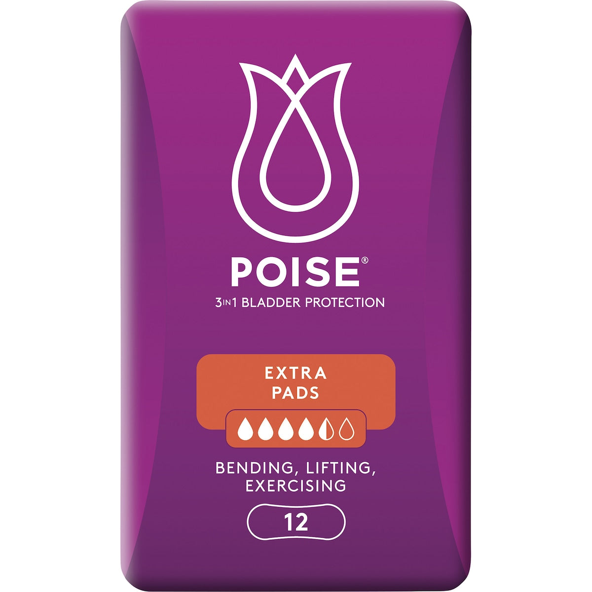 Poise Incontinence Pads Extra 12 Pack