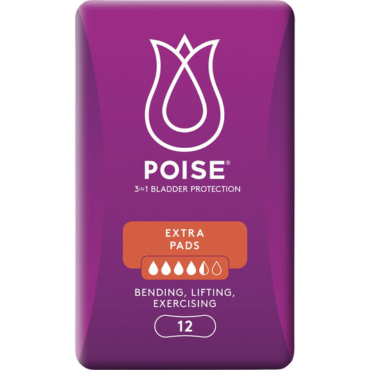 Poise Incontinence Pads Extra 12 Pack
