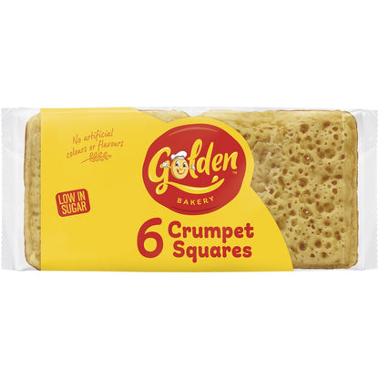 Golden Crumpet Squares 6 Pack