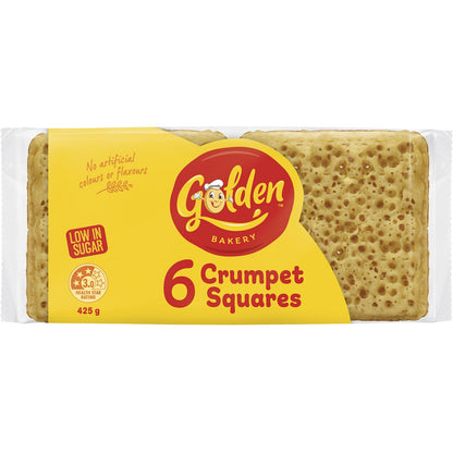 Golden Crumpet Squares 6 Pack