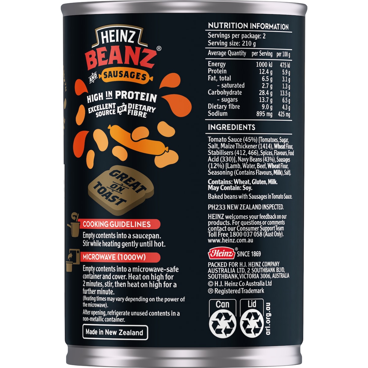 Heinz Beanz Canned Baked Beans & Sausages 420g