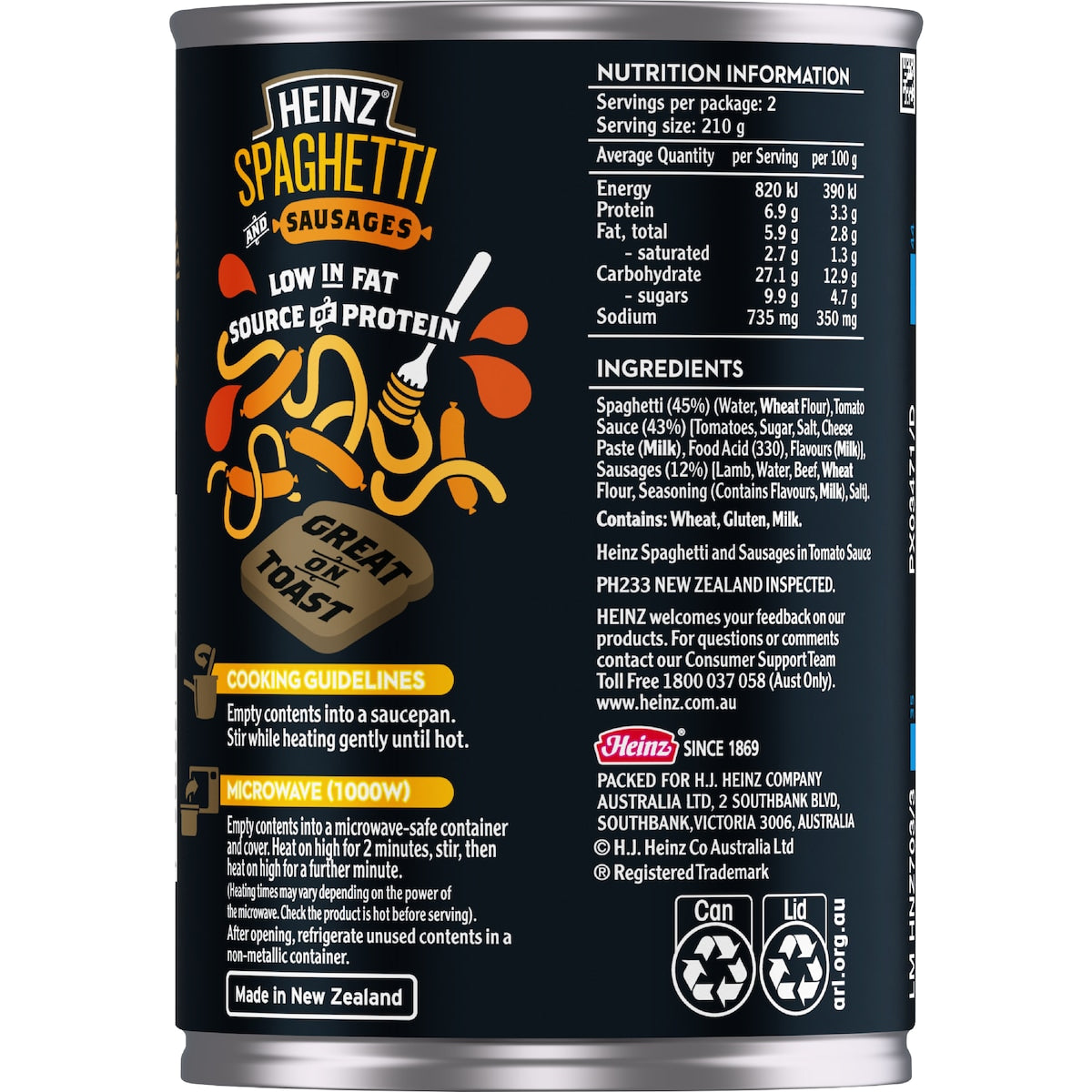 Heinz Canned Spaghetti & Sausages 420g