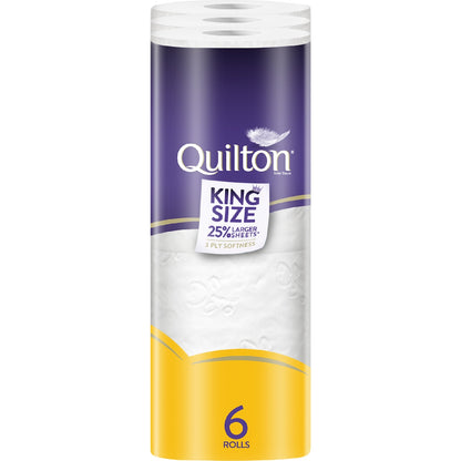Quilton King Size 3 Ply Toilet Paper Unscented 6 Pack