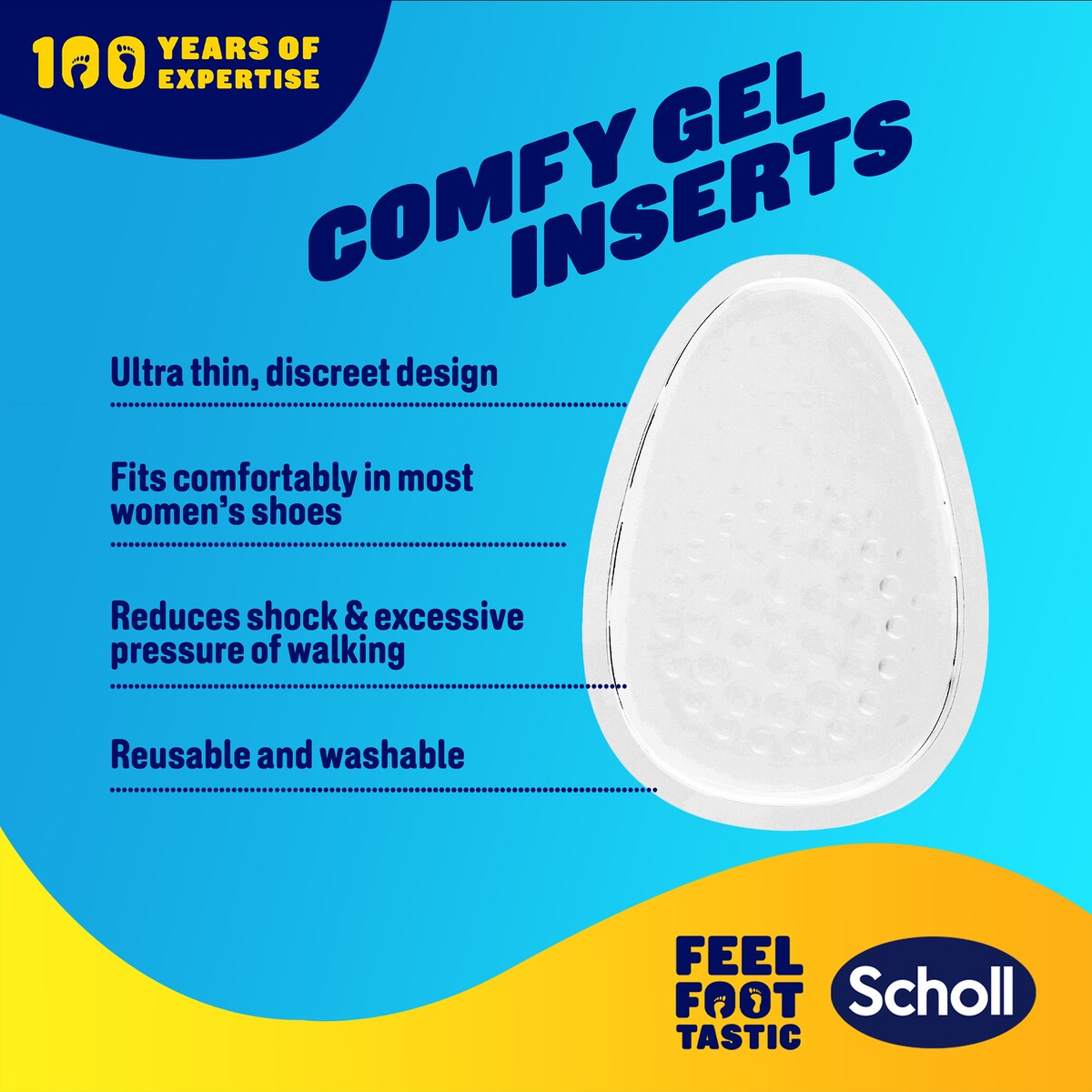 Scholl Party Feet Invisible Gel Heel Cushions Each