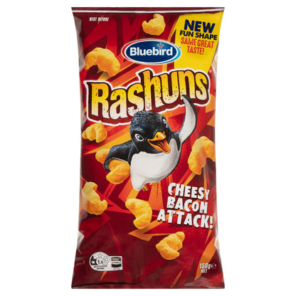 Blue Bird Rashuns Cheese & Bacon Flavoured Corn Snacks - 150g