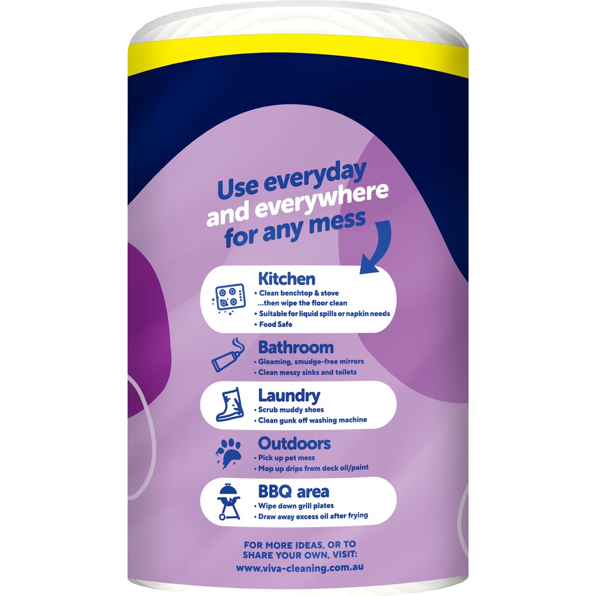 Viva Double Length Paper Towels Length White 480 Sheets 4 Pack