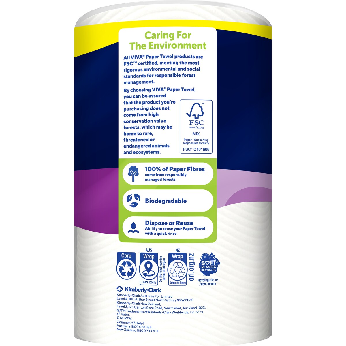 Viva Double Length Paper Towels Length White 480 Sheets 4 Pack