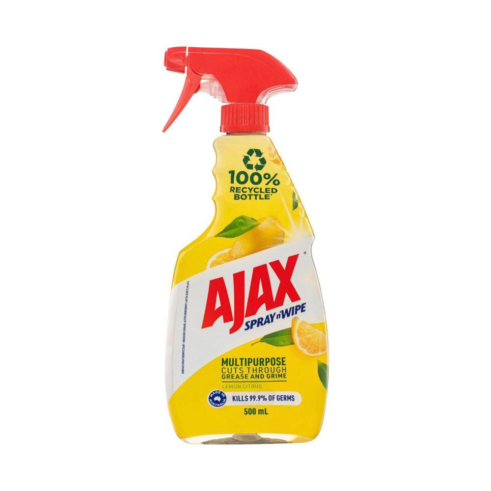 Ajax Spray N Wipe Lemon Citrus 5 in 1 Multi Purpose Cleaner Trigger Pack - 500mL
