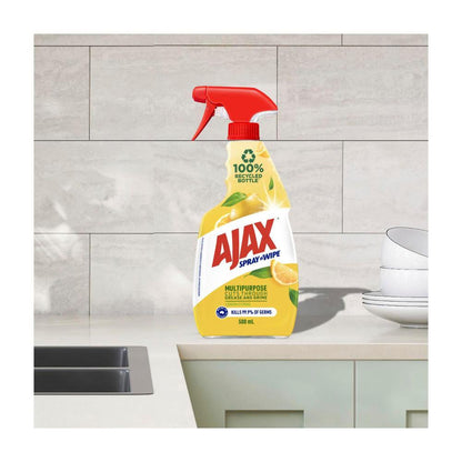 Ajax Spray N Wipe Lemon Citrus 5 in 1 Multi Purpose eaner Trigger Pack - 500mL