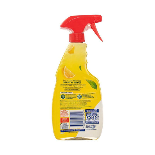 Ajax Spray N Wipe Lemon Citrus 5 in 1 Multi Purpose Cleaner Trigger Pack - 500mL