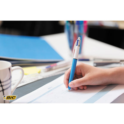 Bic 4 Colour Retractable Ball Pen Original 3 Pack